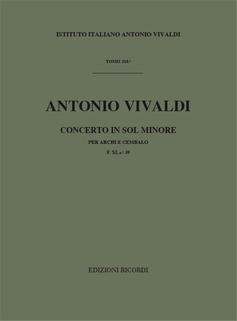 Concerti Per Archi E B.C.: In Sol Min. Rv 154